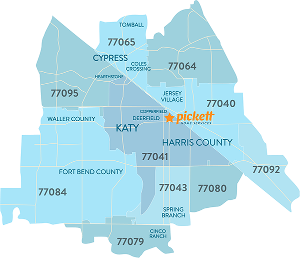 Pickett Heating & Air Service Areas
